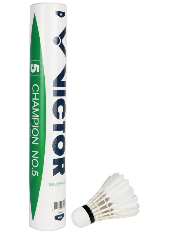 Komplet: 5 x Victor Champion No. 5 pernate žogice